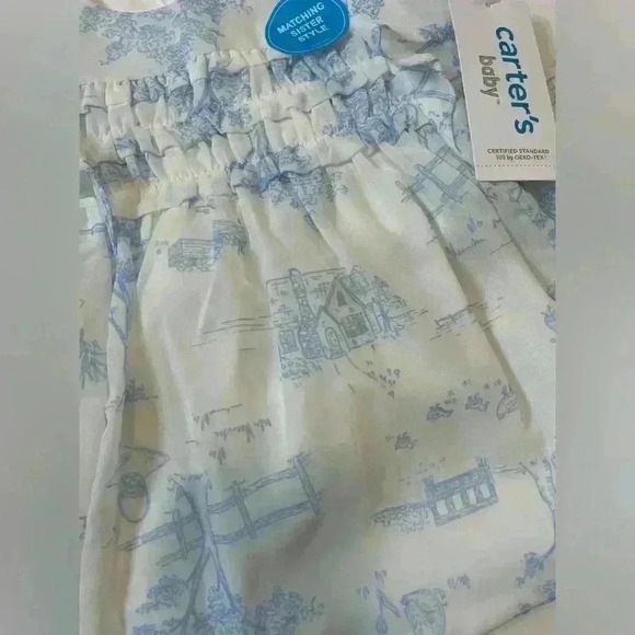 NWT Carter’s Baby Dress Size 3 Months White & Blue - Picture 2 of 5